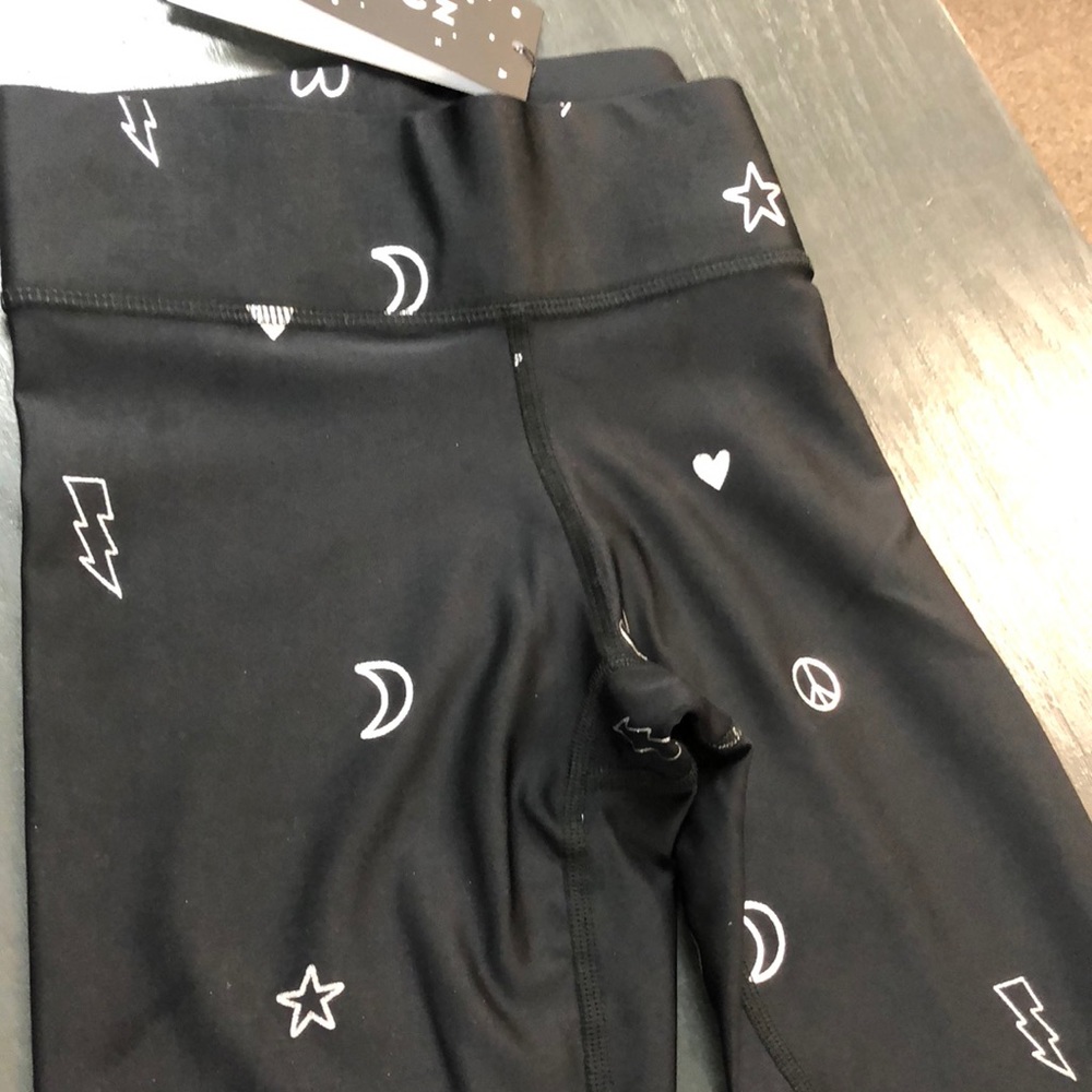 Terez silver doodle foil leggings